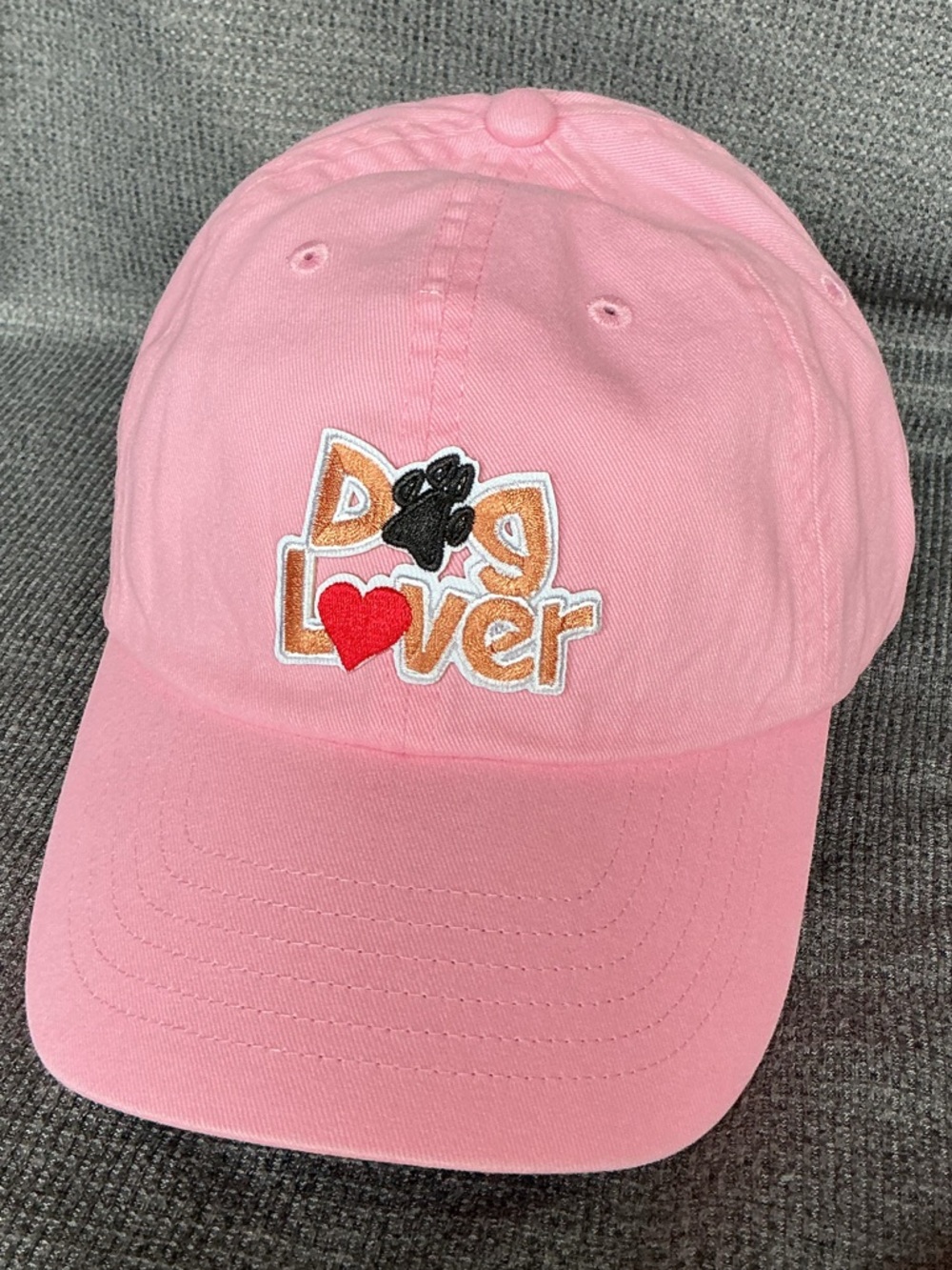 Dog Lover Pink Cotton Adjustable Baseball Cap by KC Caps (NWOT)